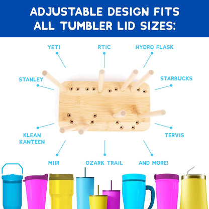 Adjustable Tumbler Lid Organizer