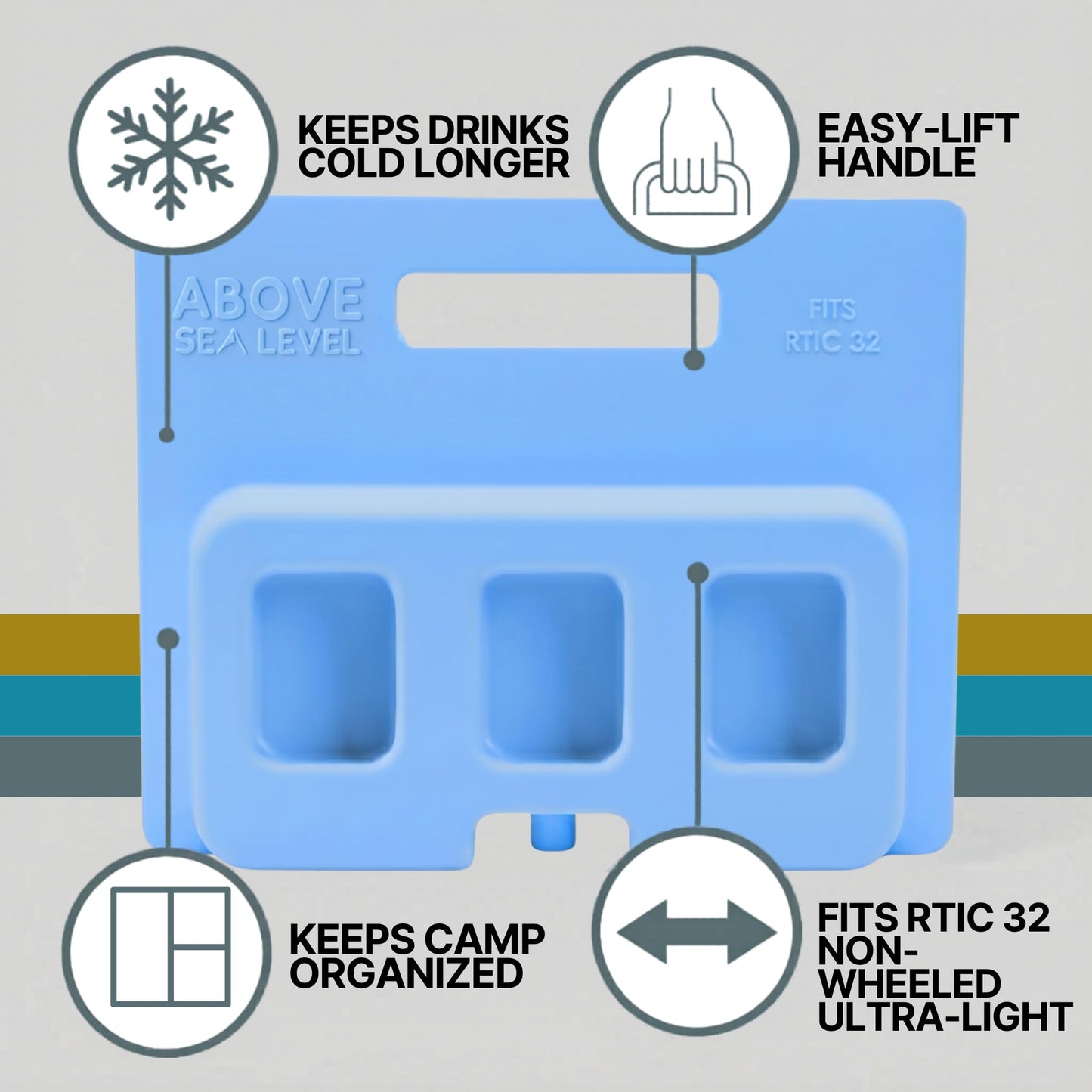 Ice Pack Divider for RTIC 32 Ultra-Light Cooler
