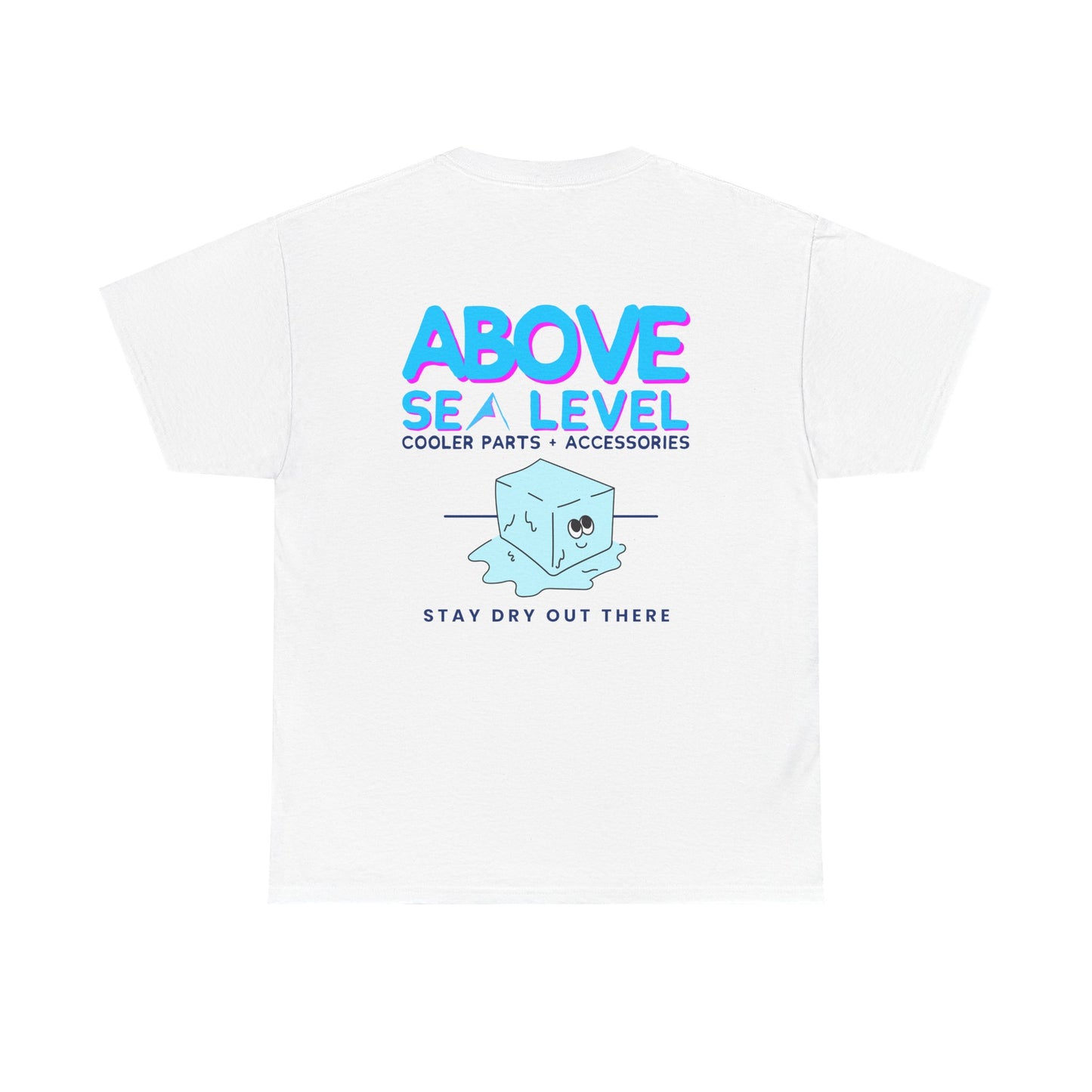 above sea level cooler accessories white tee shirt with ice cube graphic 