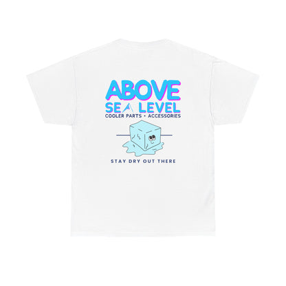 above sea level cooler accessories white tee shirt with ice cube graphic 