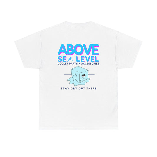above sea level cooler accessories white tee shirt with ice cube graphic 