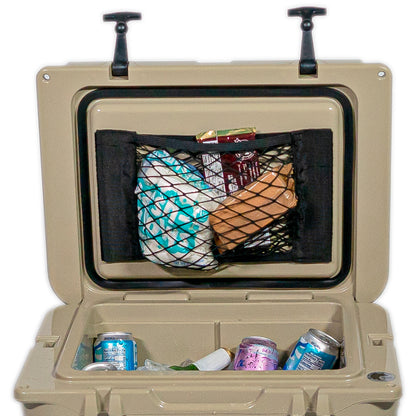 Multi-brand cooler net accessory for dry storage: YETI, RTIC, Coleman, Igloo, Lifetime