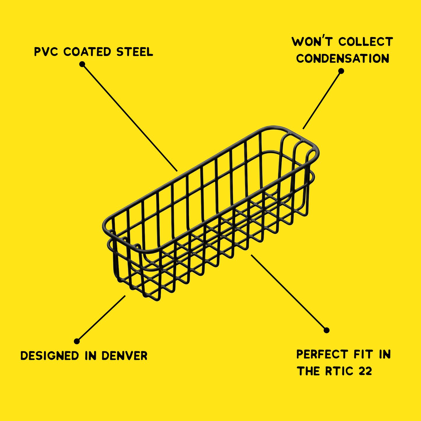 Wire Cooler Basket for RTIC 22 Qt Ultra-Light Coolers