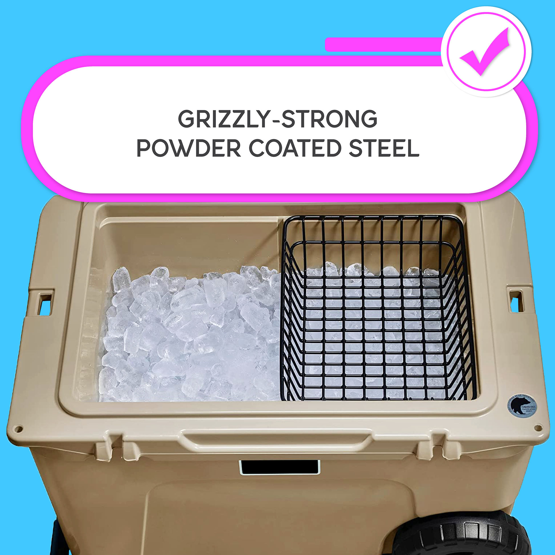  2-Pack Cooler Basket for YETI Tundra Haul, Double Cooler Rack  for Double Storage, Dry-Goods Basket for YETI Wheeled Coolers (Cooler NOT  Included) (Yeti Wire Basket Coated) : Sports & Outdoors