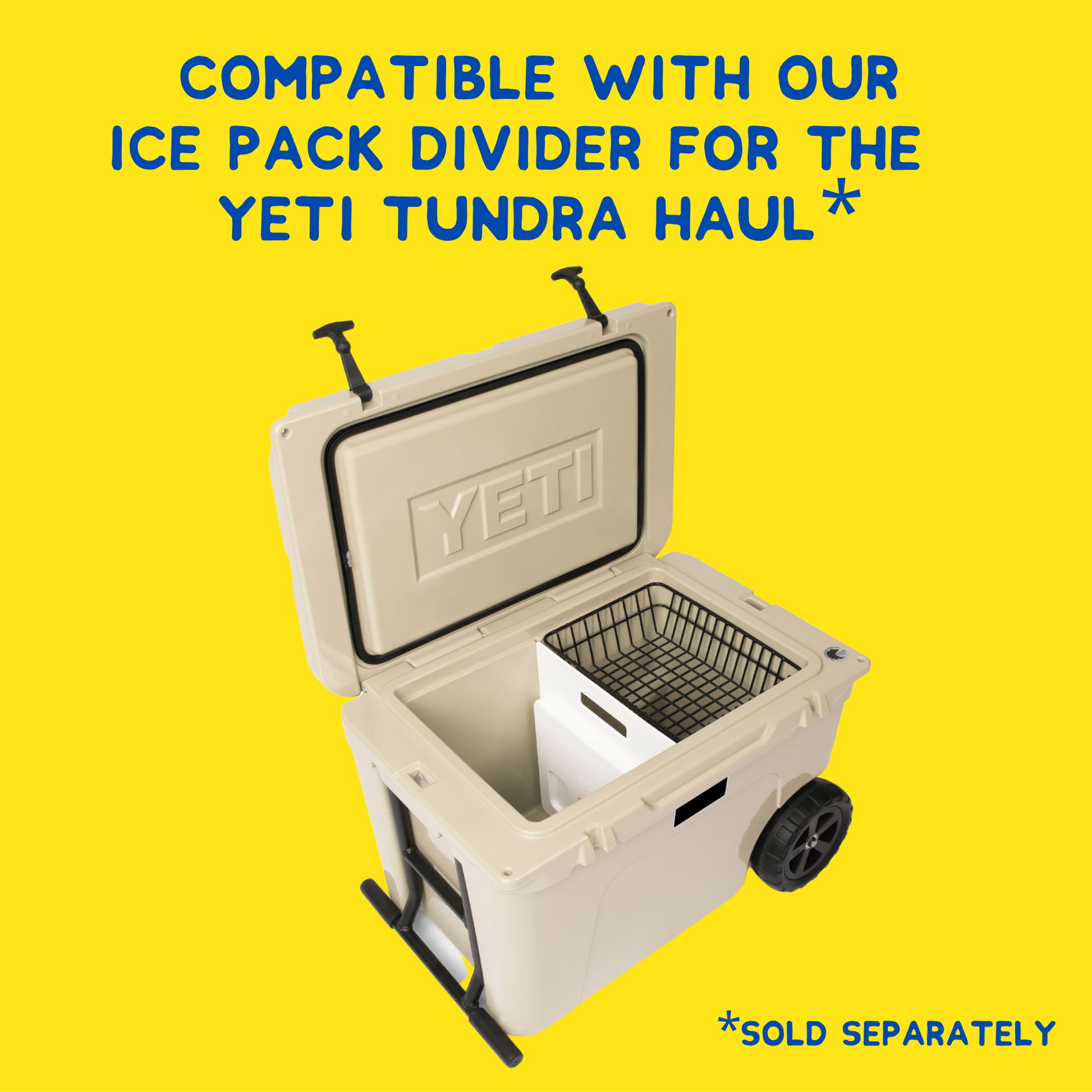 wire basket and divider for the yeti tundra haul wheeled cooler